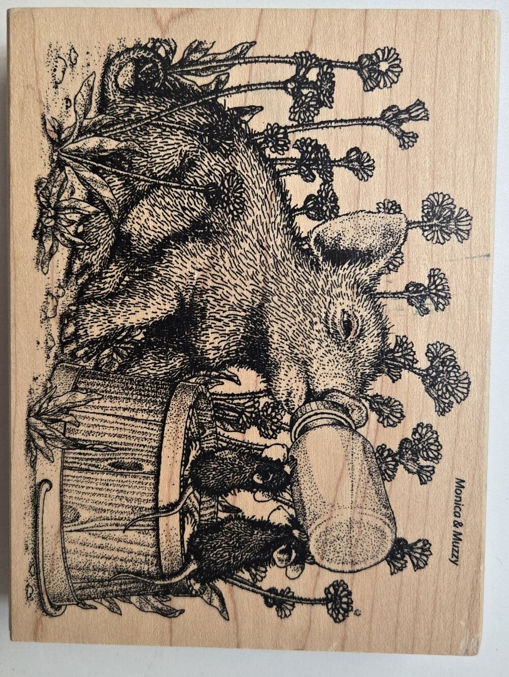 Vintage Stampendous House Mouse Designs wood-mounted rubber stamp